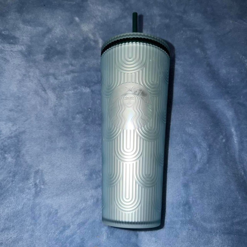 Starbucks mint green tumbler with straw new